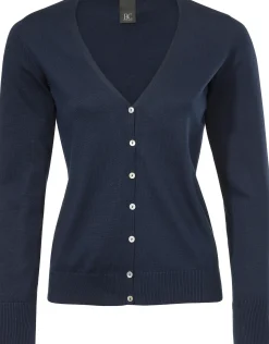 Strickjacken|heine Feinstrickjacke im Cardigan-Style marine