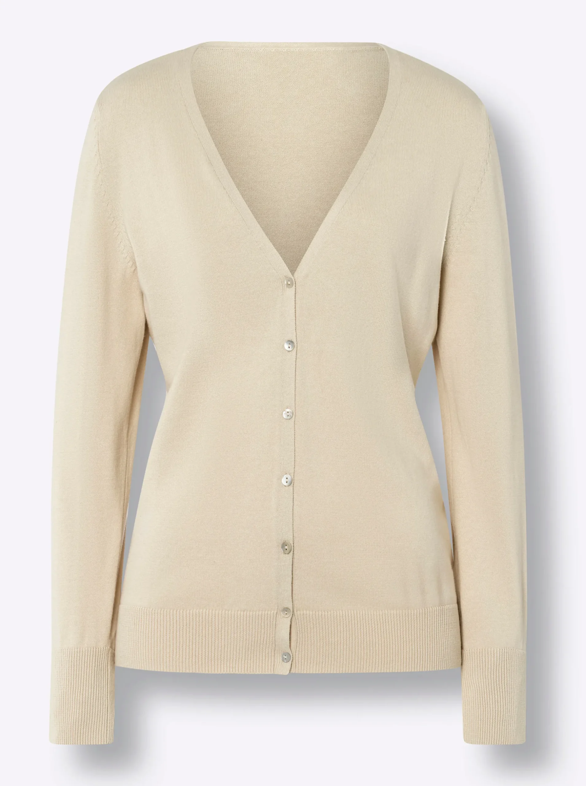 Strandmode|Strickjacken|heine Feinstrickjacke im Cardigan-Style sand