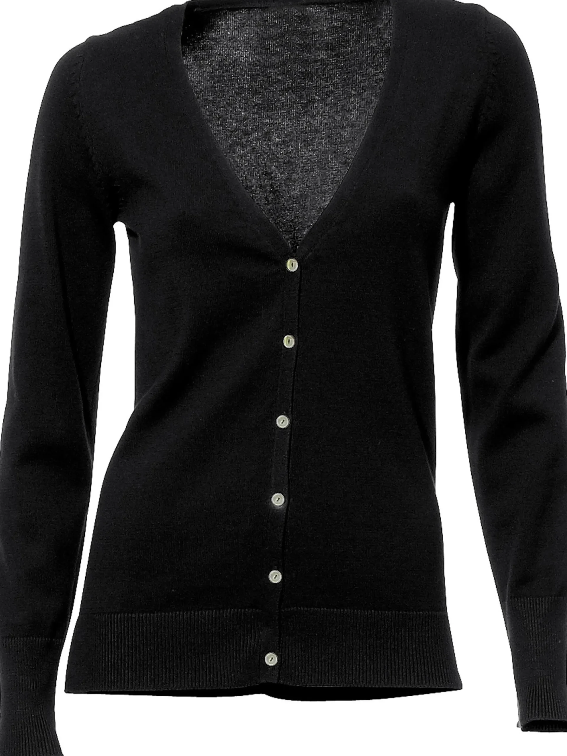 Strandmode|Strickjacken|heine Feinstrickjacke im Cardigan-Style schwarz