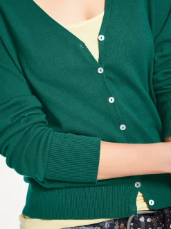 Strandmode|heine Feinstrickjacke im Cardigan-Style smaragd