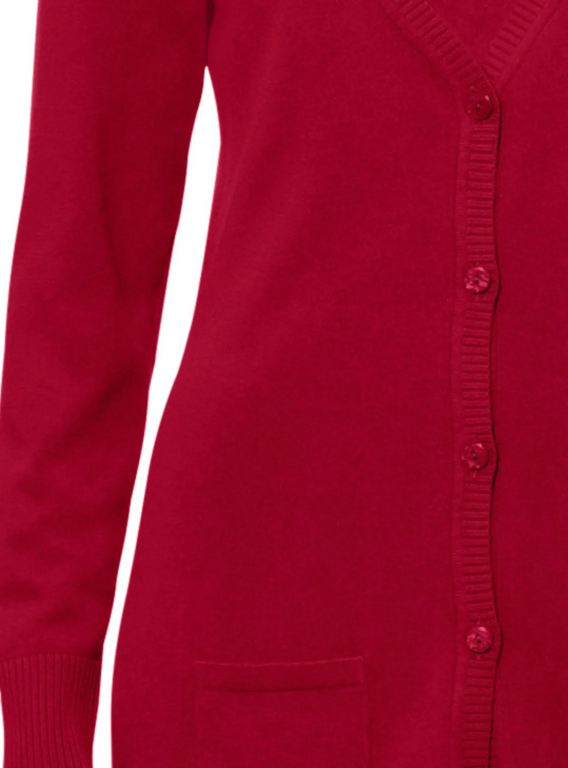 Strickjacken|heine Feinstrickjacke mit Taschen rot