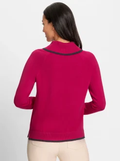 Pullover|heine Feinstrickpullover pink-anthrazit