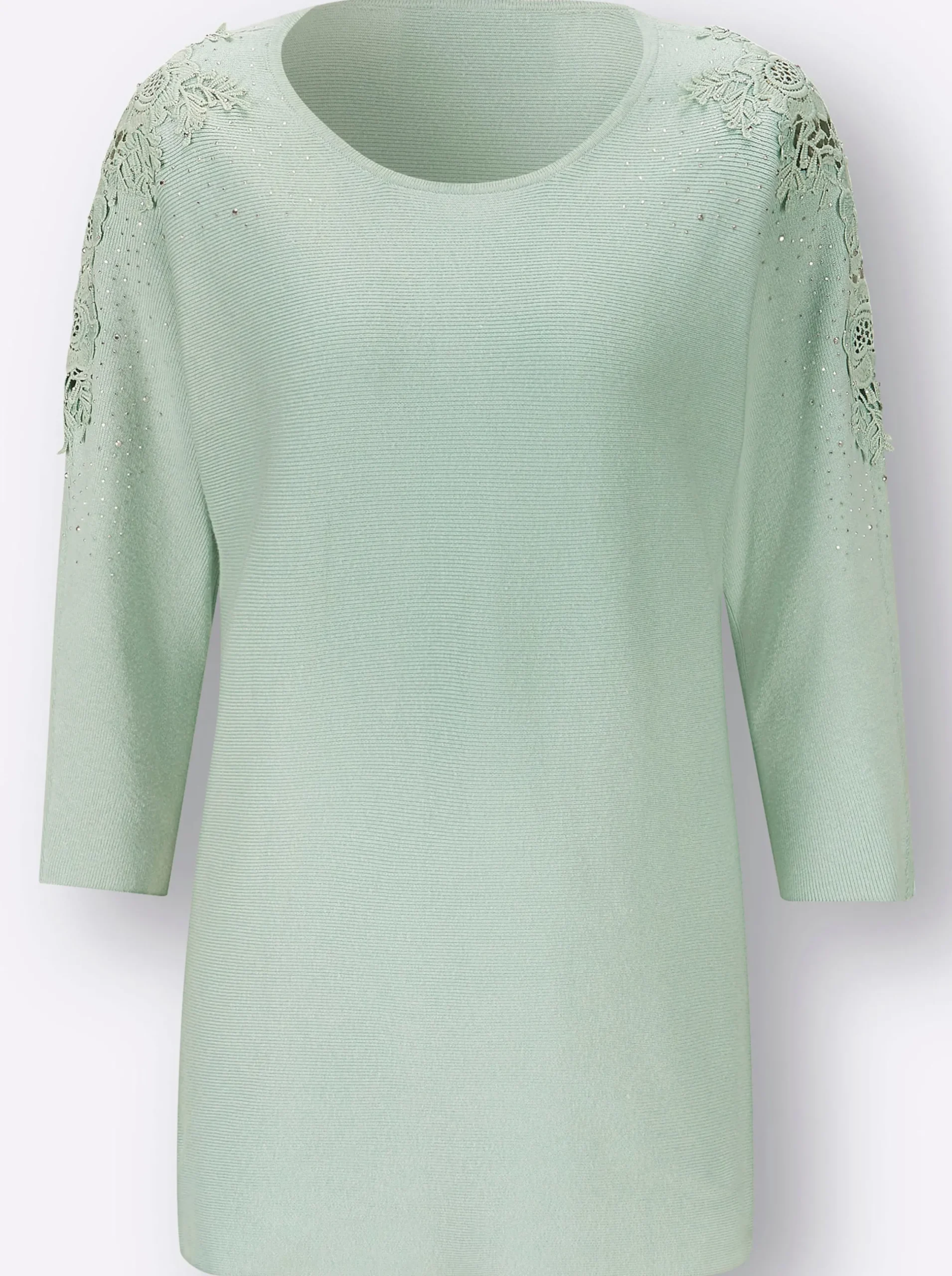 Pullover| Feinstrickpullover kalkmint