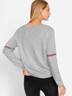 Pullover|heine Feinstrickpullover hellgrau-meliert