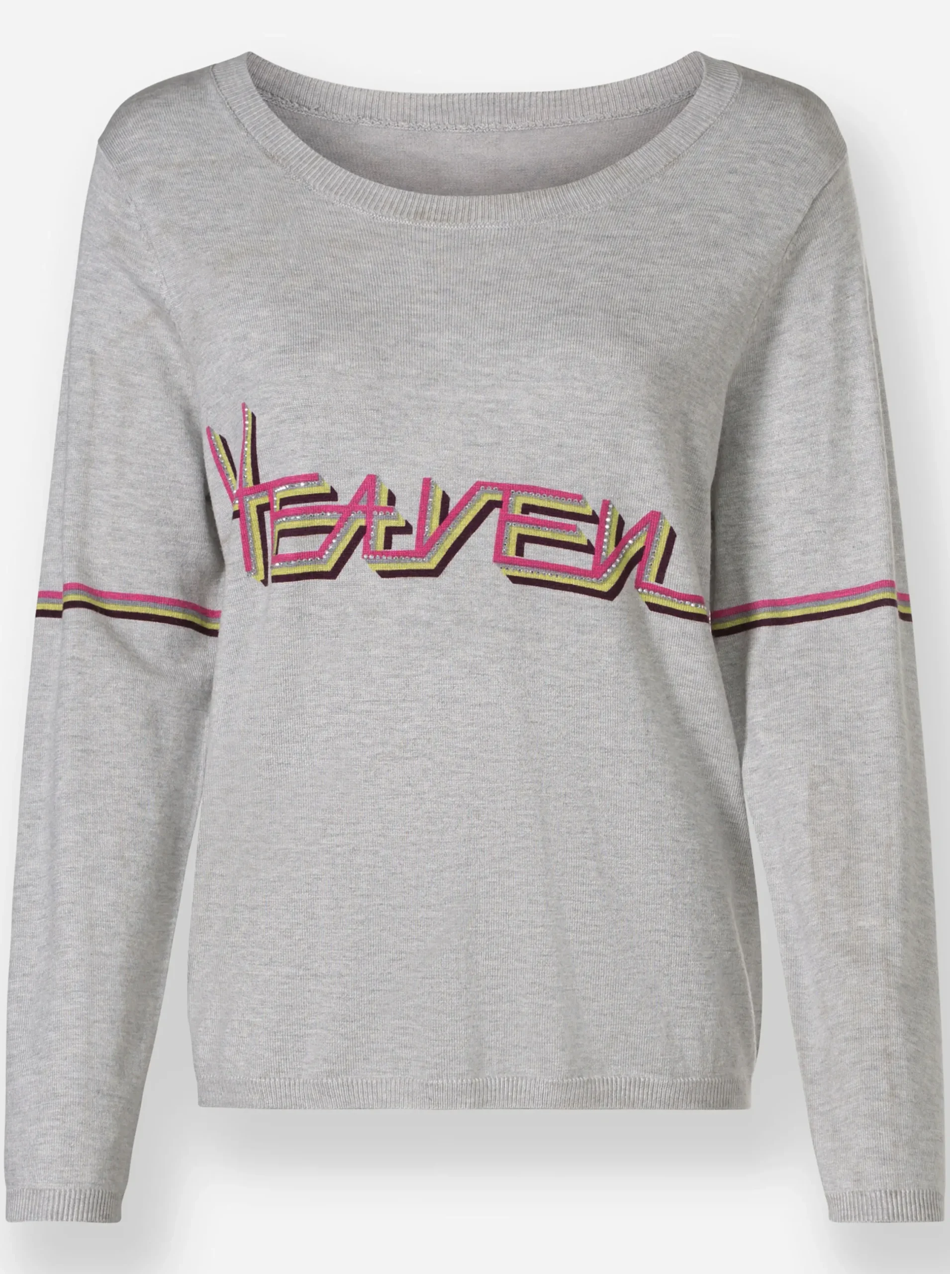Pullover|heine Feinstrickpullover hellgrau-meliert