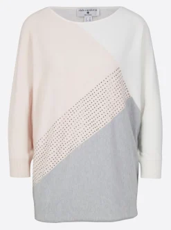 Pullover|heine Fledermauspullover in Feinstrick-Qualität graumeliert-rose