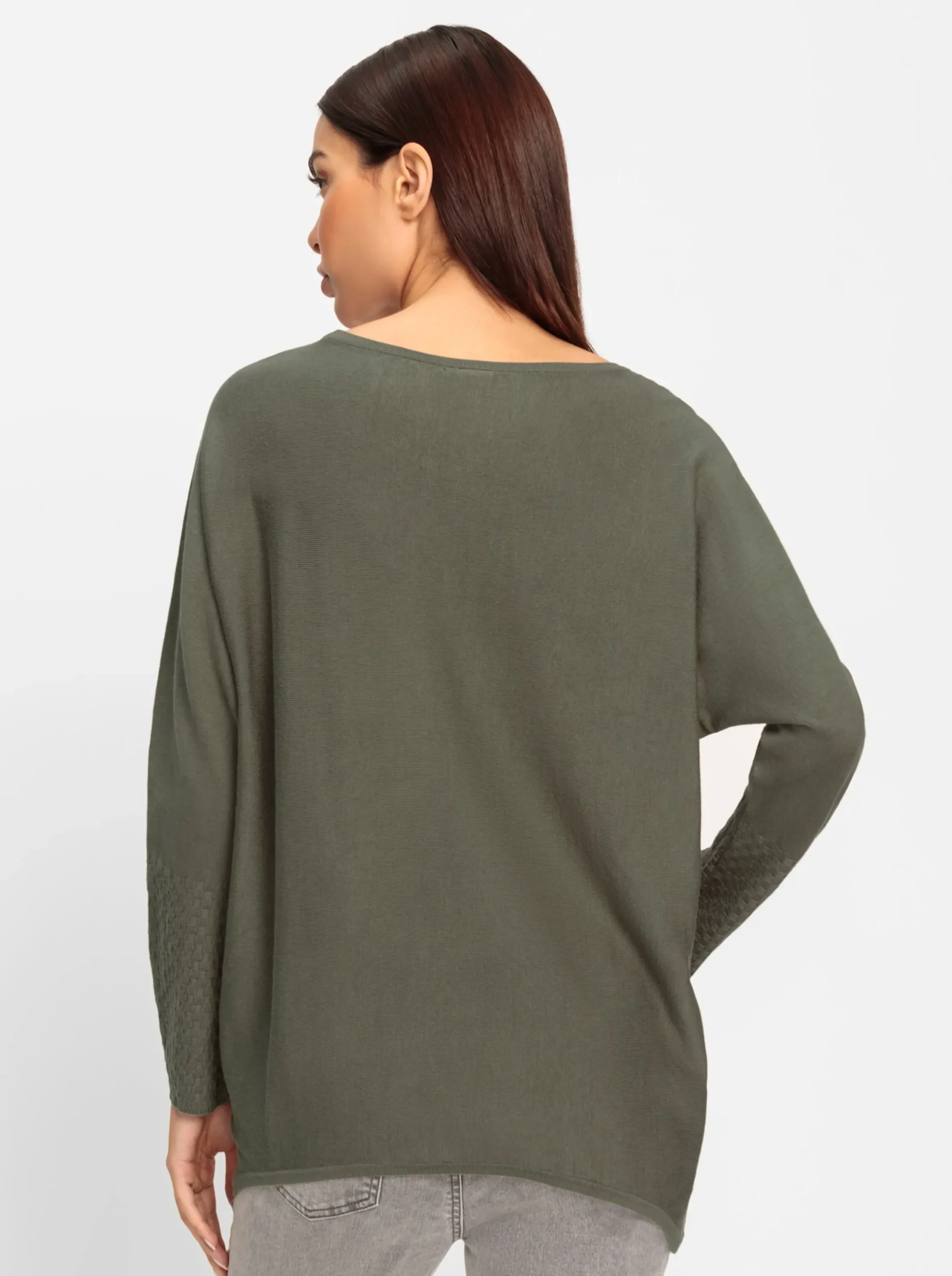 Pullover|heine Fledermauspullover mit asymmetrischem Saum khaki