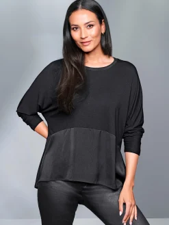 Shirts|heine Fledermausshirt im Lagen-Look schwarz