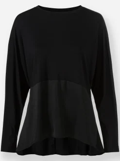 Shirts|heine Fledermausshirt im Lagen-Look schwarz