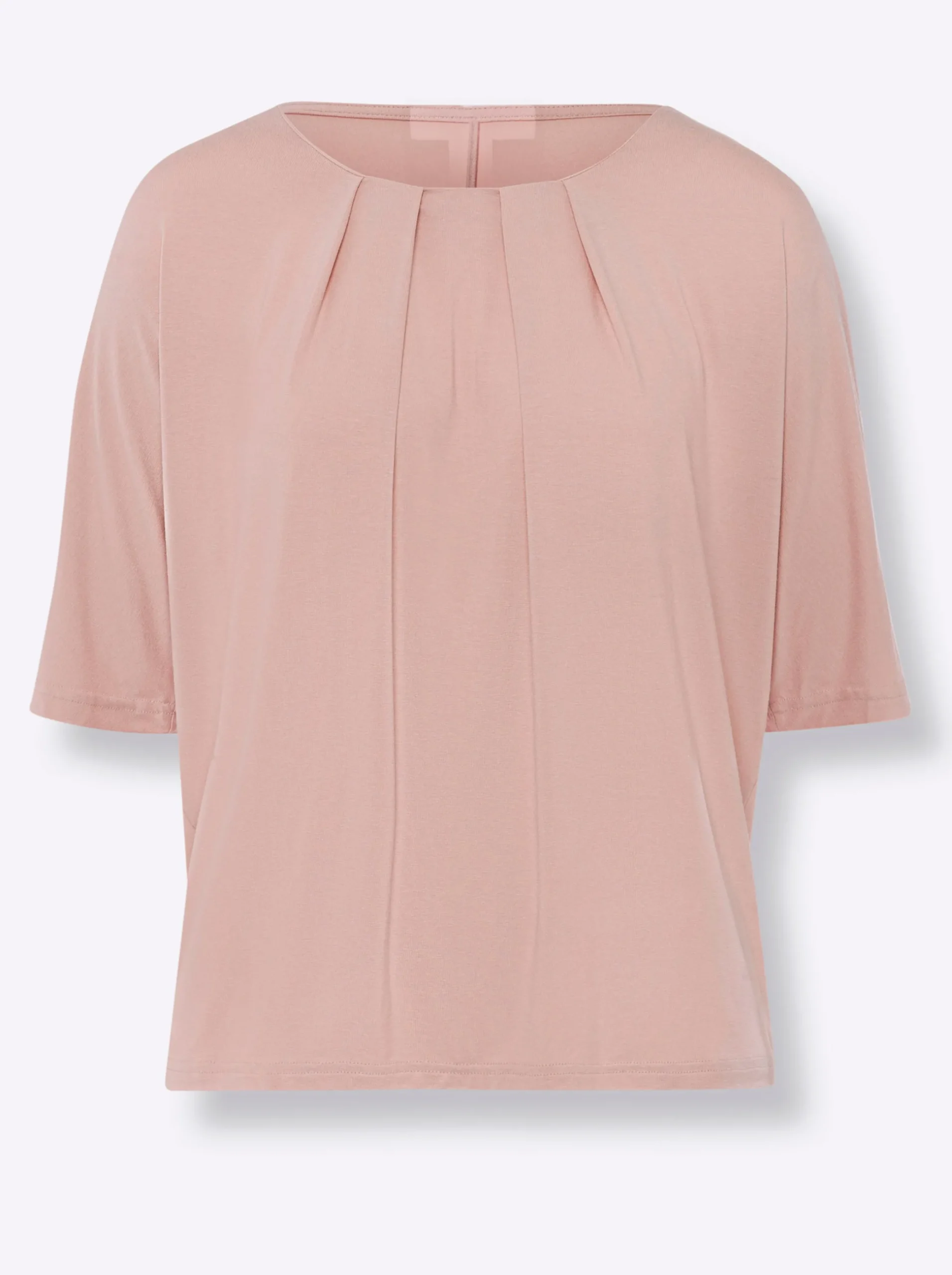 Shirts|heine Fledermausshirt mit Rundhals-Ausschnitt puder