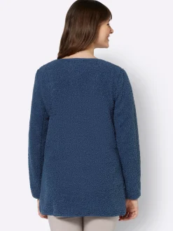 Jacken| Fleecejacke jeansblau