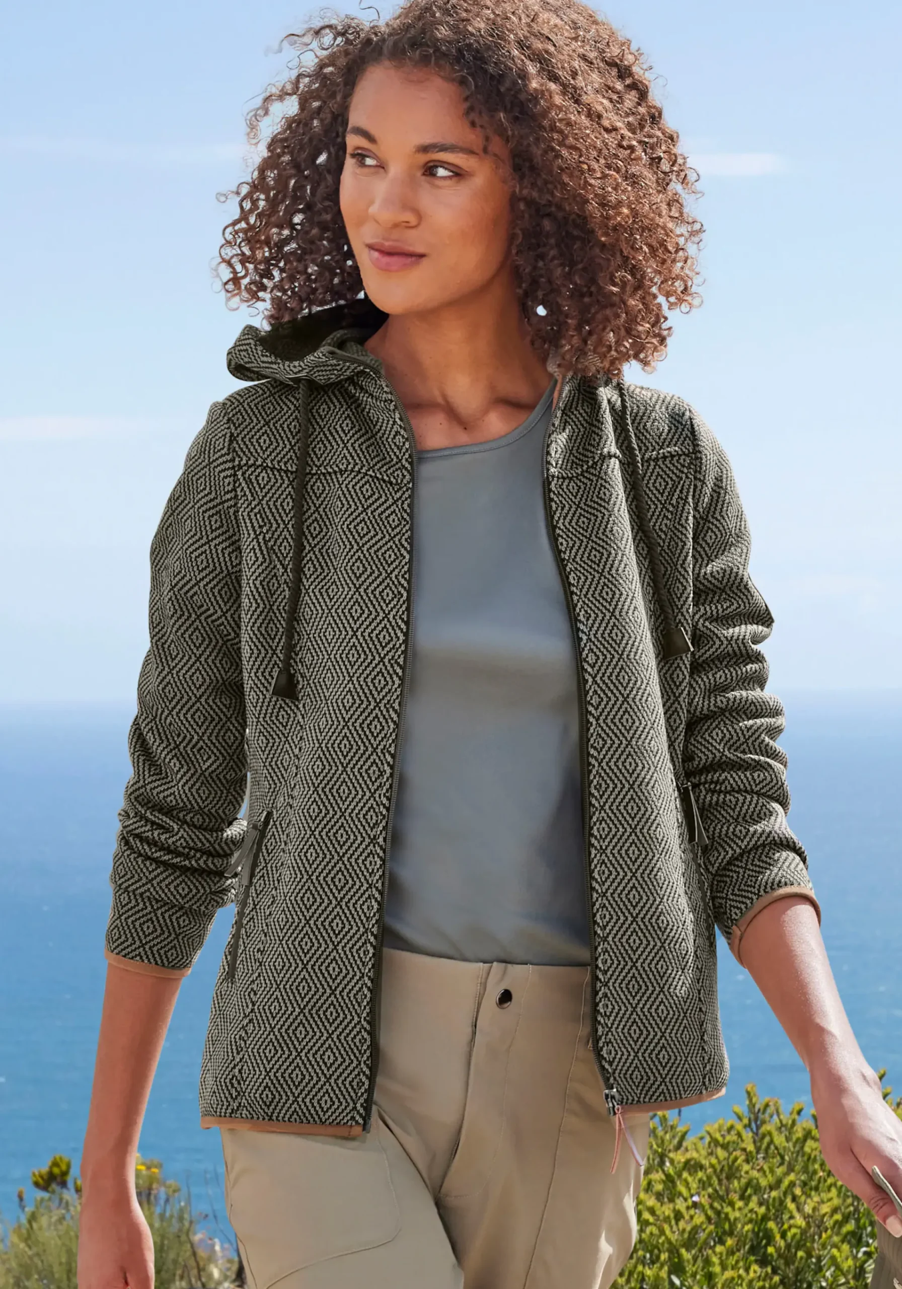 Jacken|LASCANA ACTIVE Fleecejacke olive
