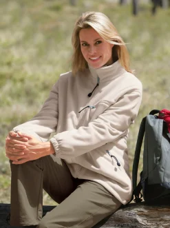 Homewear|Homewear| Fleecejacke mit elastischen Ärmelbündchen natur