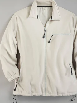 Homewear|Homewear| Fleecejacke mit elastischen Ärmelbündchen natur