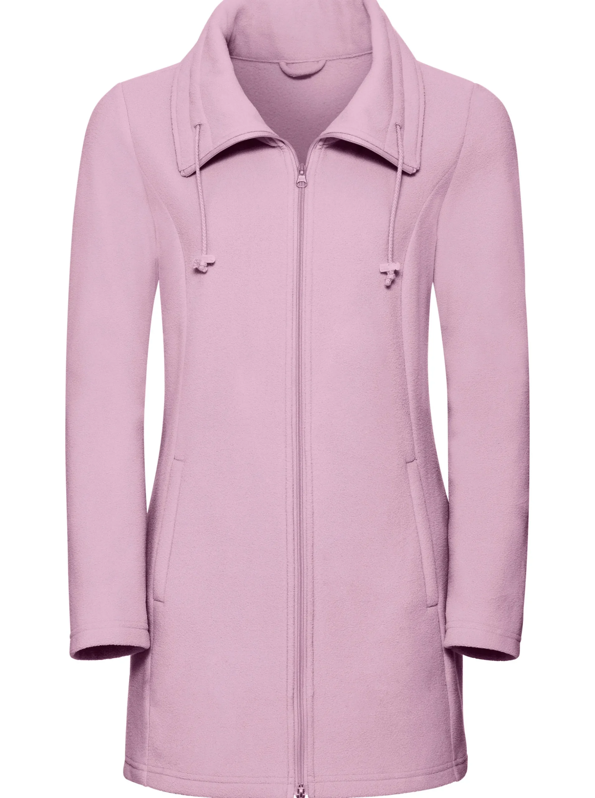 Jacken| Fleecejacke mit 2-Wege-Reißverschluss rosé