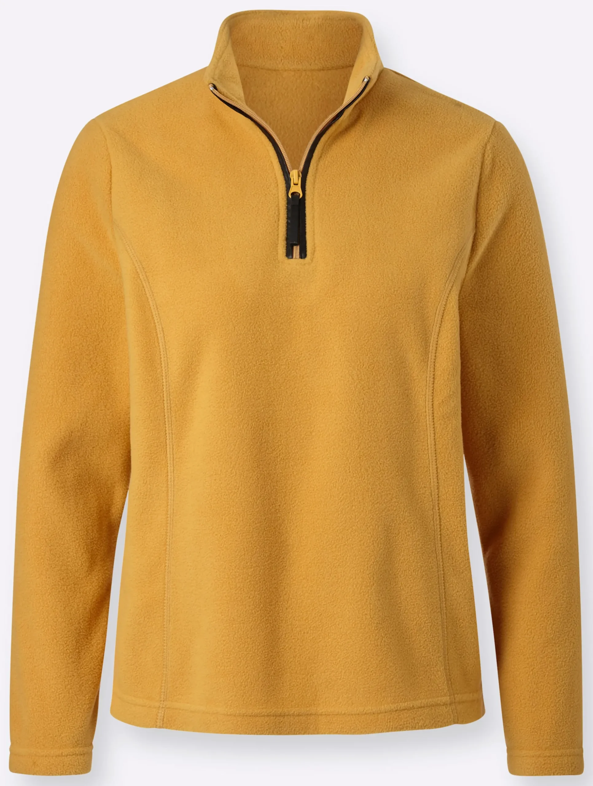 Shirts| Fleeceshirt mit Antipilling-Ausrüstung ocker