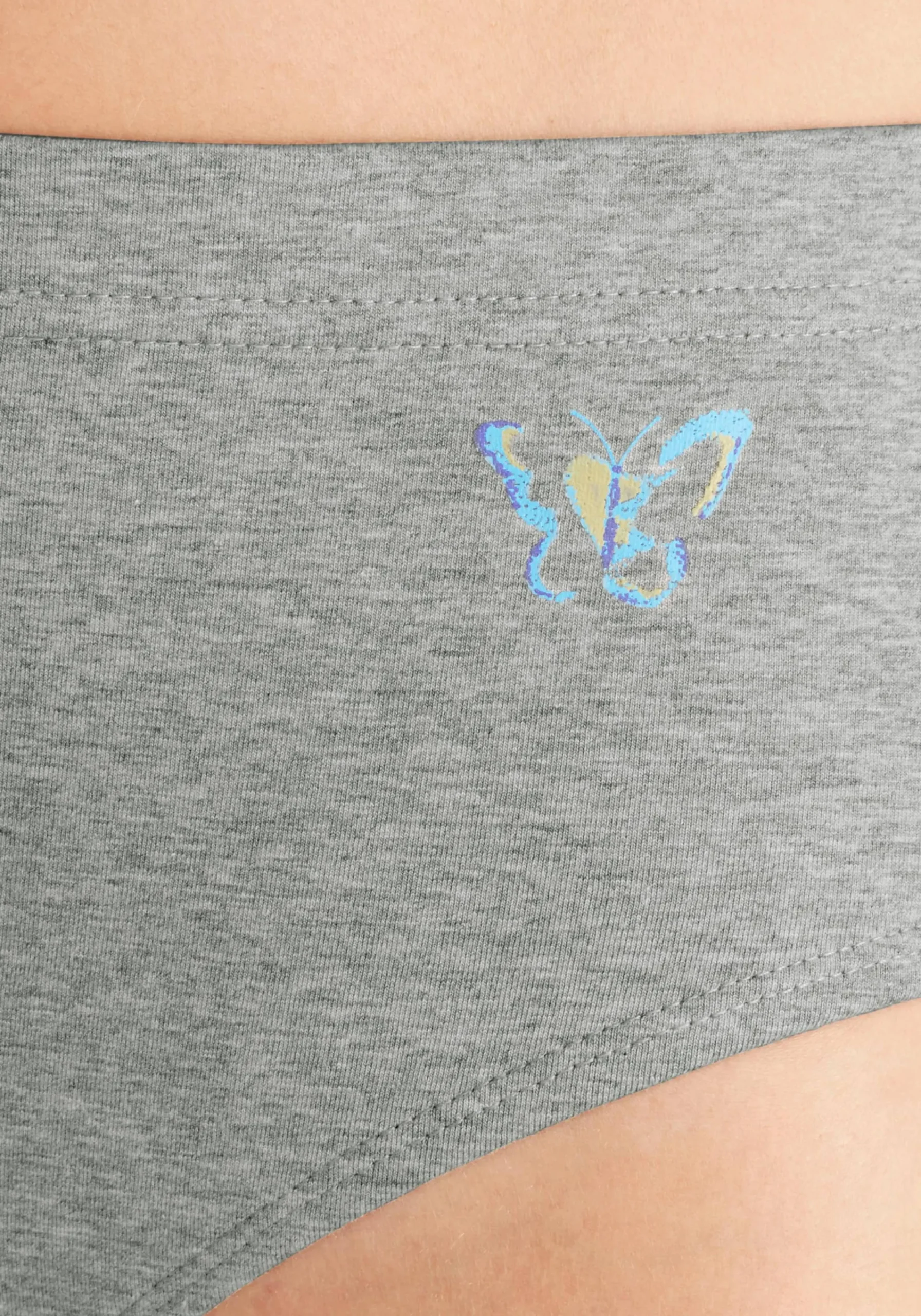 Unterhosen|petite fleur Formslip grau-meliert,weiß,schwarz