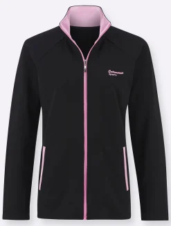 Homewear|Homewear|Catamaran Sports Freizeitanzug mit Kontrast-Details schwarz-orchidee