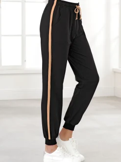 Homewear|Homewear| Freizeithose Dehnbund mit Tunnelzug schwarz