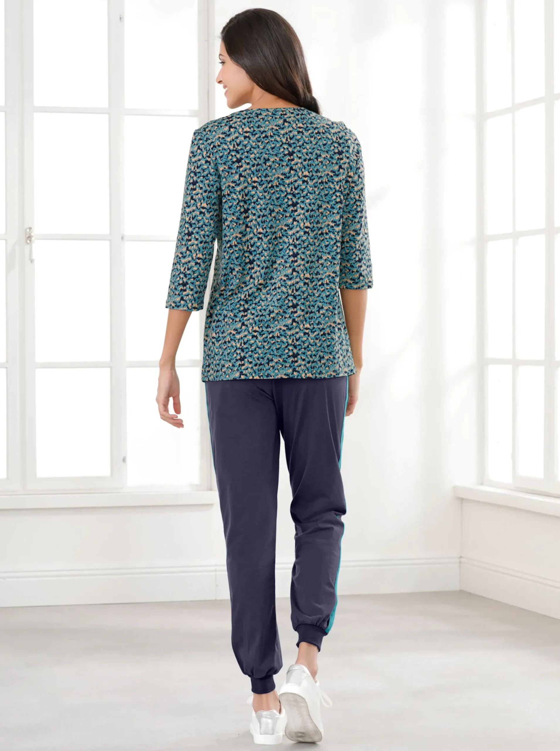 Homewear|Homewear| Freizeithose Dehnbund mit Tunnelzug nachtblau