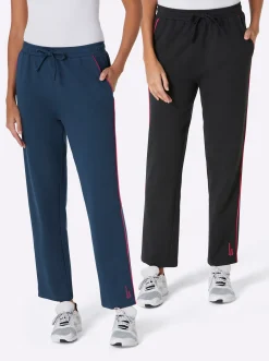Hosen|Catamaran Sports Freizeithose im Doppelpack schwarz+dunkelblau