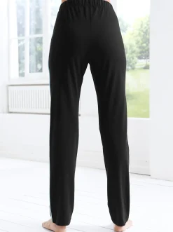 Homewear|Homewear| Freizeithose mit 2 Reißverschluss-Taschen schwarz-mint