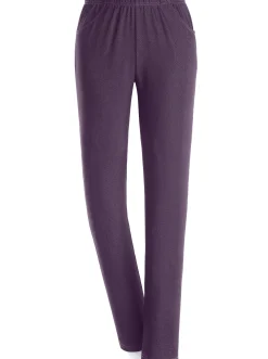 Homewear| Freizeithose mit Kontrastnähten beere