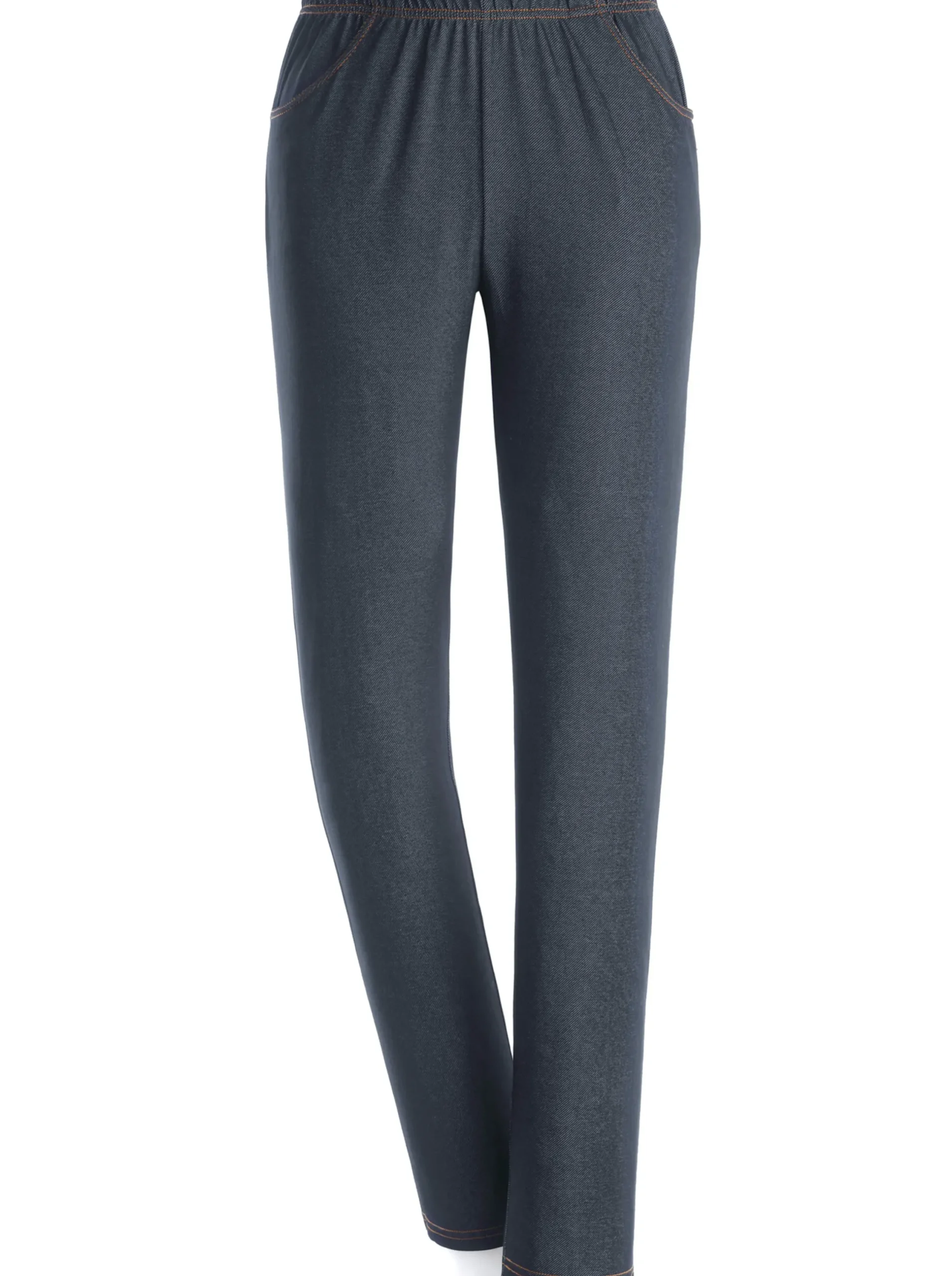 Homewear|Homewear| Freizeithose mit Kontrastnähten jeansblau