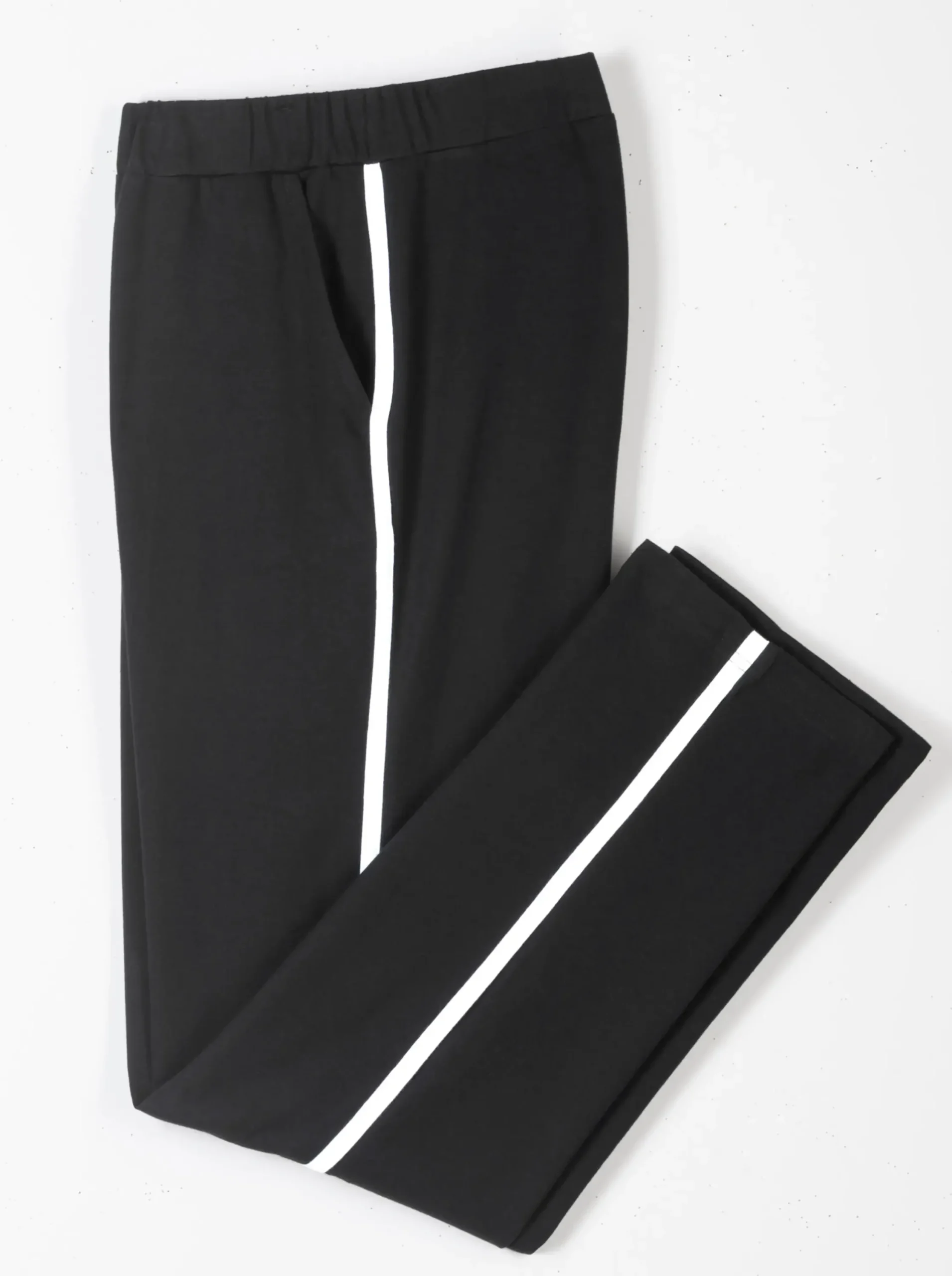 Homewear|Homewear| Freizeithose mit Kontraststreifen seitlich schwarz