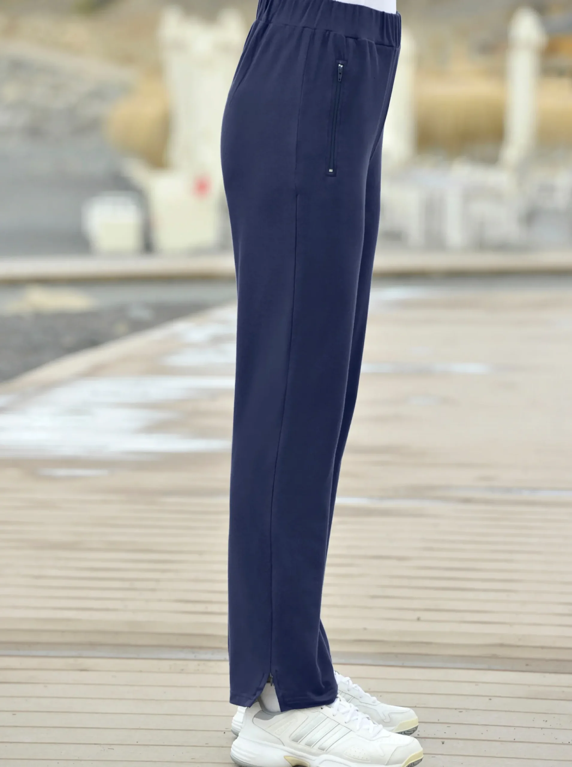 Homewear|Catamaran Sports Freizeithose mit langem Reißverschluss seitlich marine