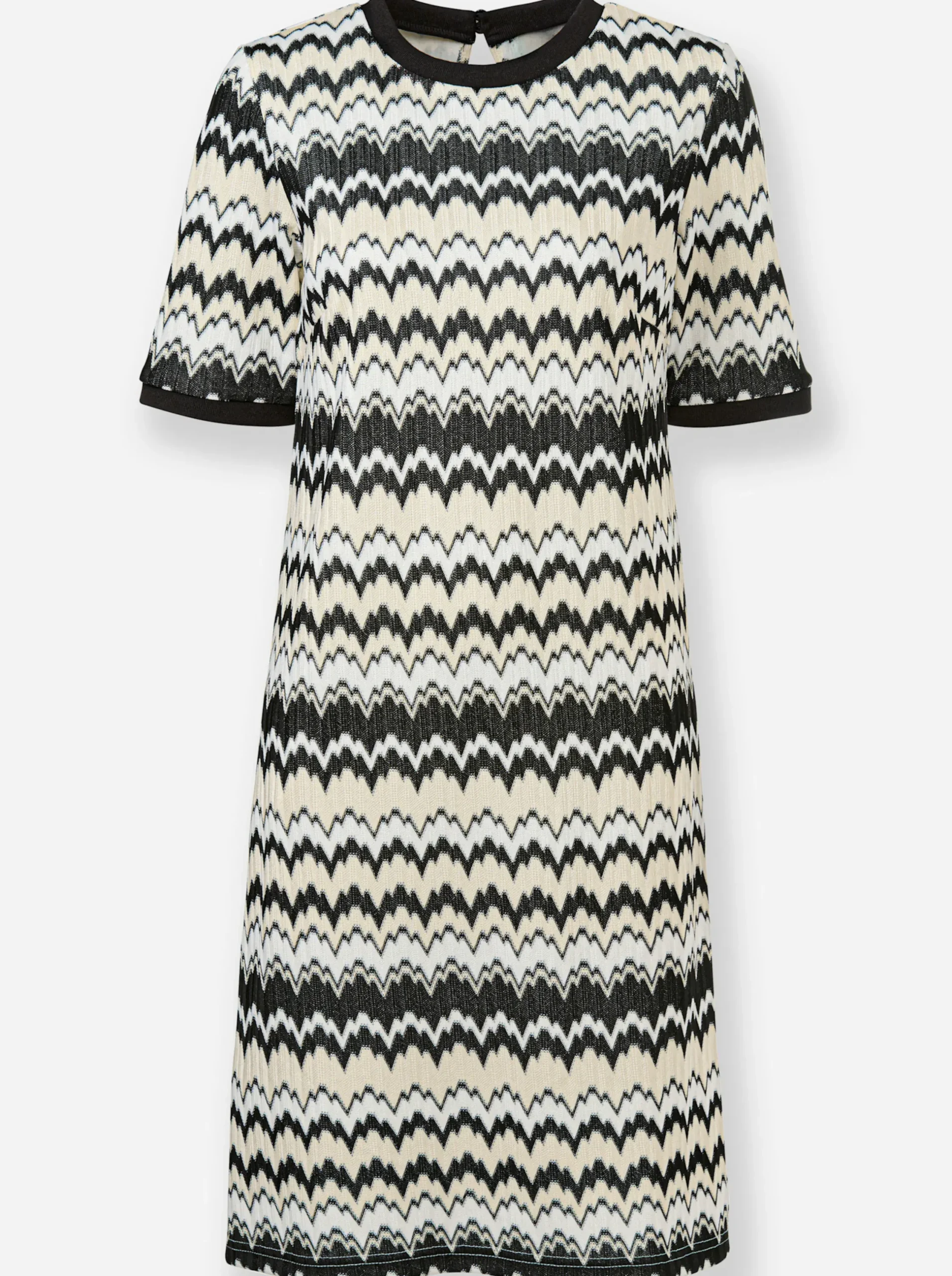 Kleider|heine Freizeitkleid schwarz-champagner-gemustert