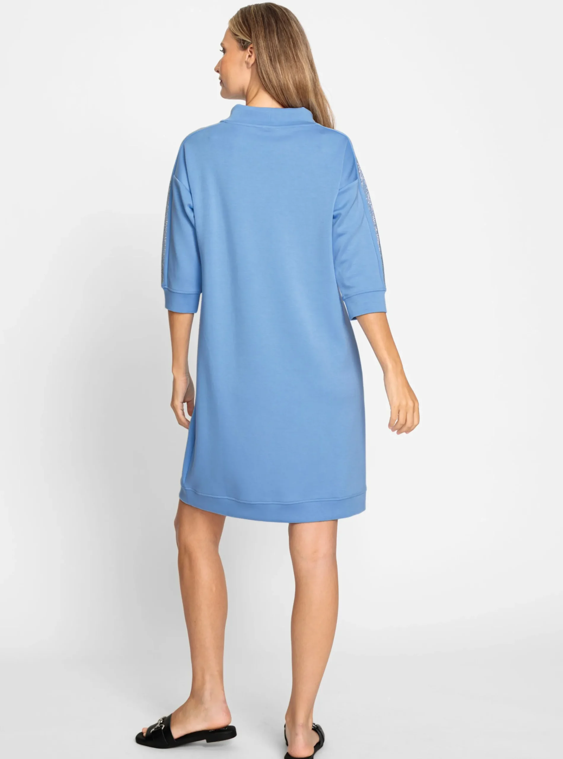 Strandkleider|Kleider|heine Freizeitkleid mit Glitzerstein-Applikation himmelblau