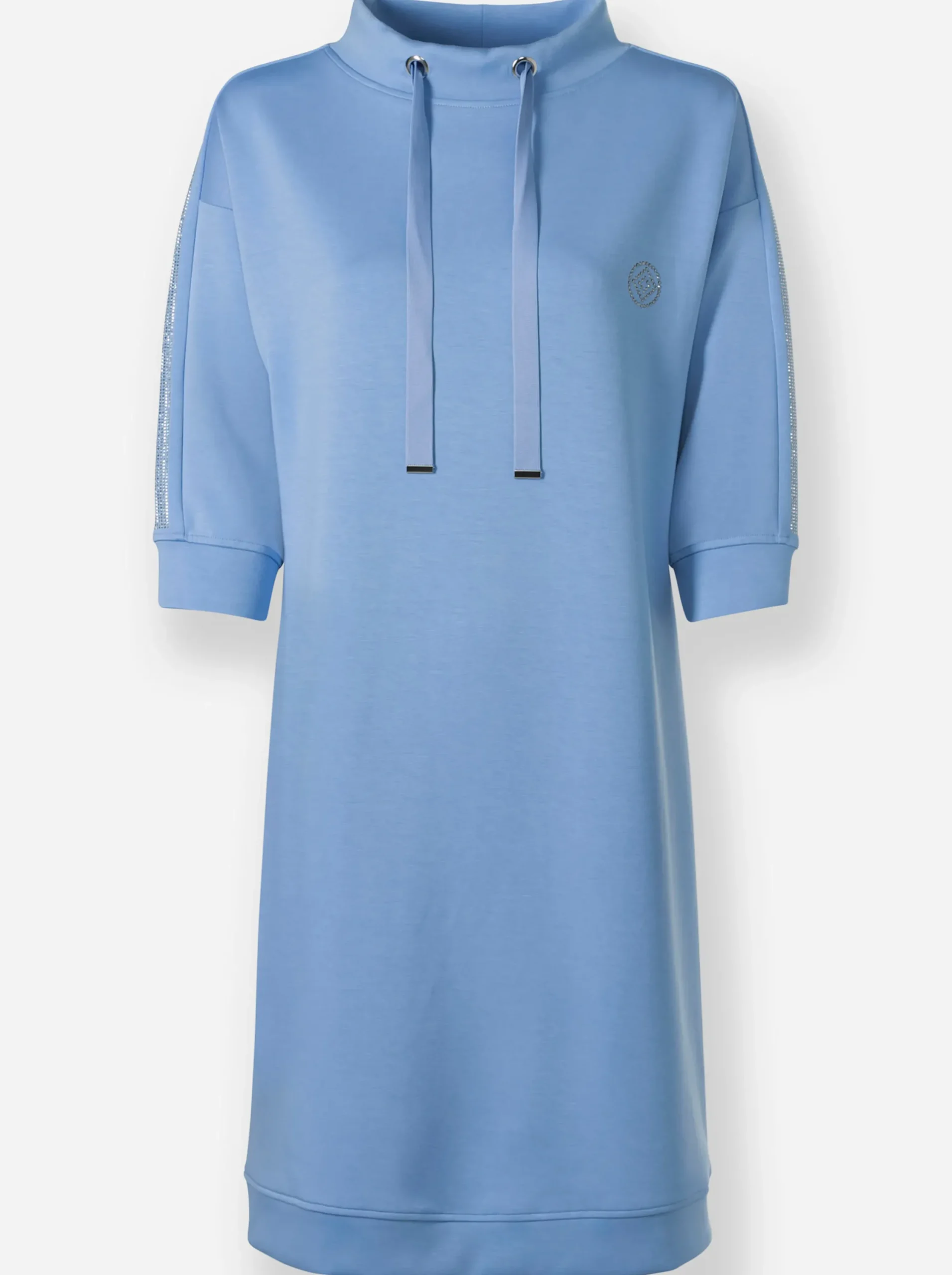 Strandkleider|Kleider|heine Freizeitkleid mit Glitzerstein-Applikation himmelblau