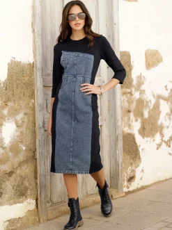 Kleider|heine Freizeitkleid mit Taschen schwarz