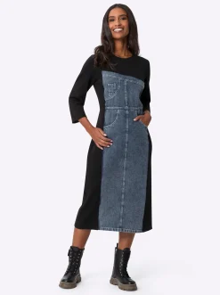 Kleider|heine Freizeitkleid mit Taschen schwarz
