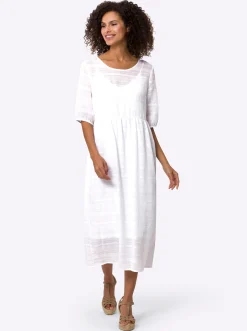 Kleider|heine Freizeitkleid mit Unterkleid ecru