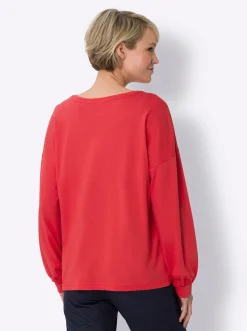 Shirts| Freizeitshirt mit weiten Ärmeln hummer