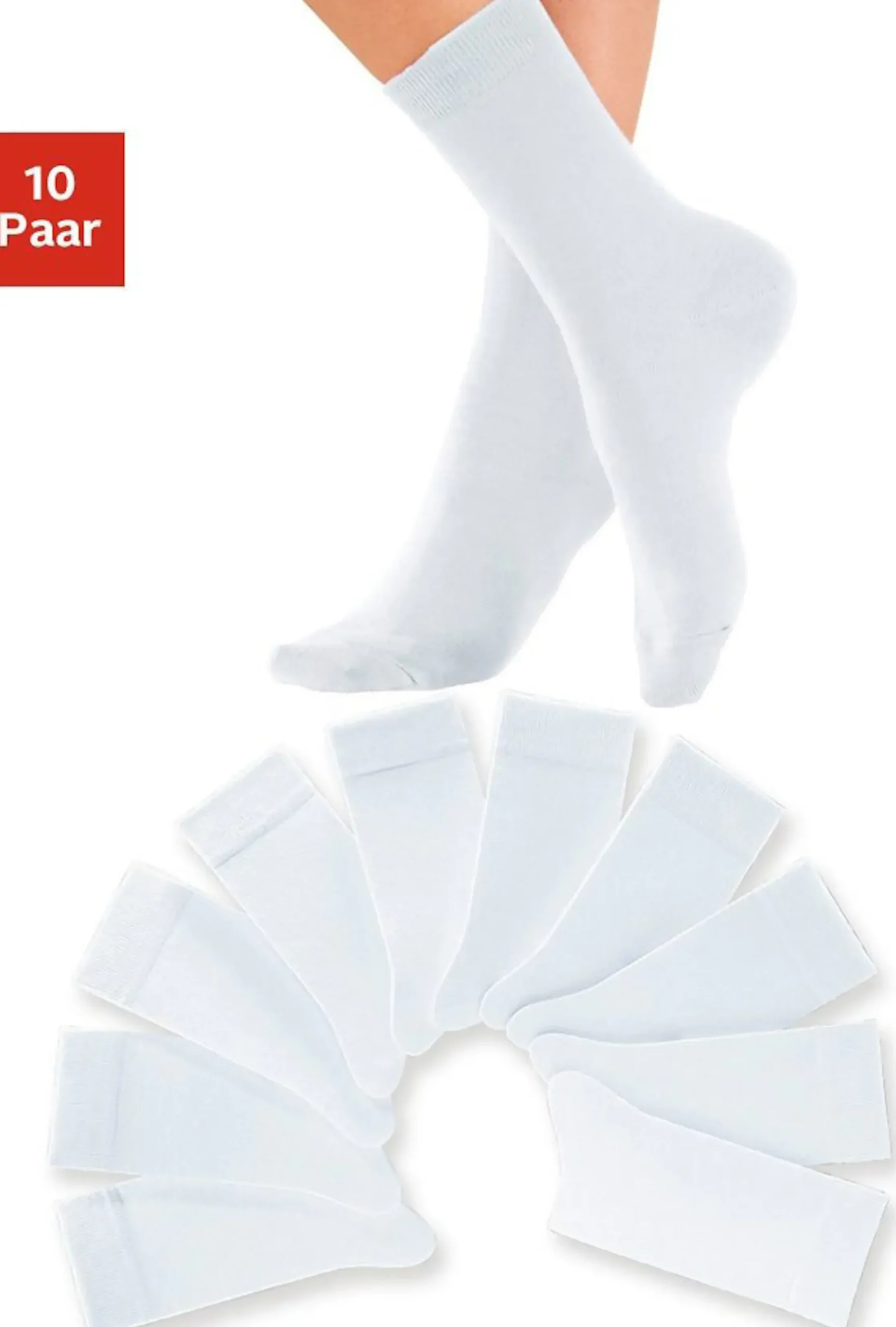 Strümpfe & Socken|H.I.S Freizeitsocken 10xweiß