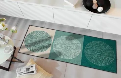 Fußmatten|Salonloewe Fußmatte grün-ecru