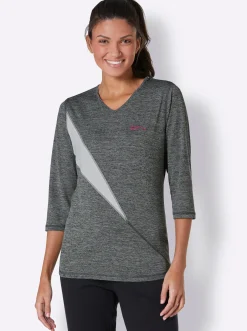 Shirts|Catamaran Sports Funktionsshirt schnelltrocknend grau-meliert-weiß