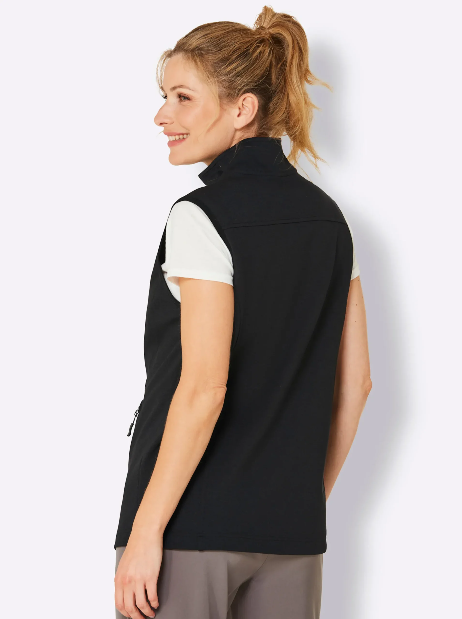 Jacken|Catamaran Sports Funktionsweste mit Reißverschluss-Taschen schwarz-zitrone
