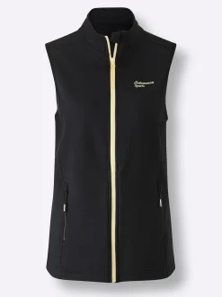 Jacken|Catamaran Sports Funktionsweste mit Reißverschluss-Taschen schwarz-zitrone