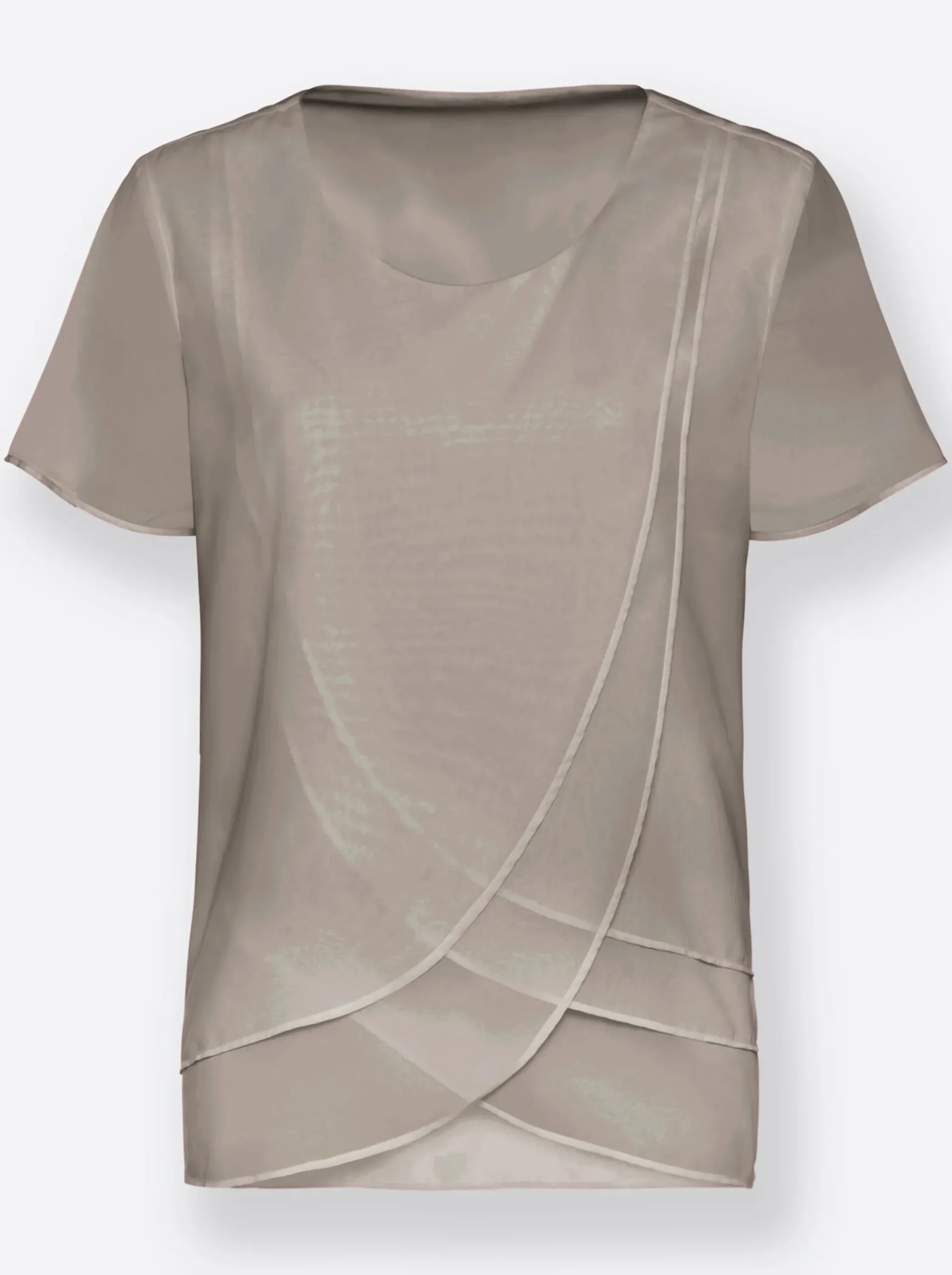 Blusen| Georgettebluse in Lagenverarbeitung sesam