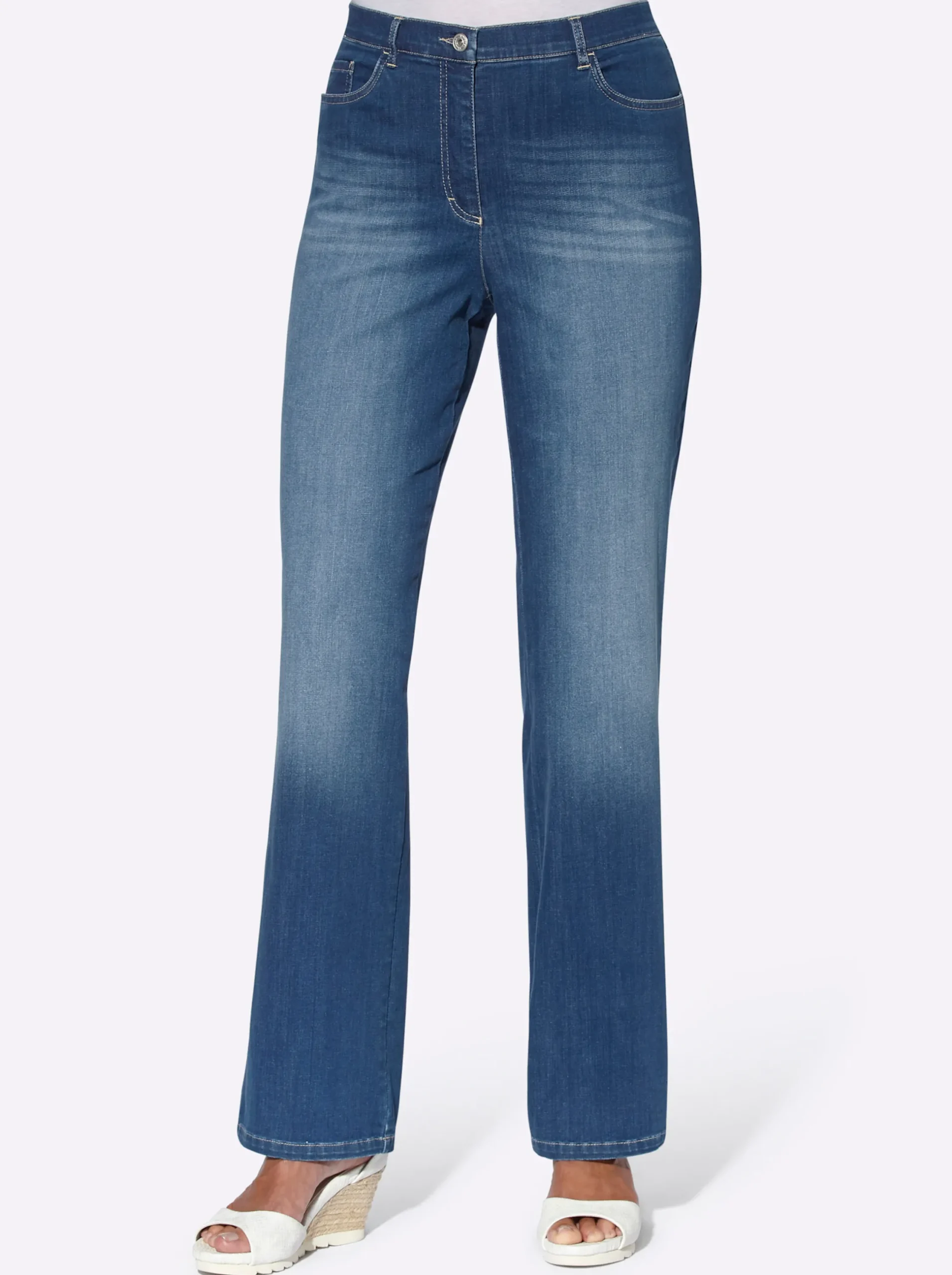 Jeans|Cosma Gerade Jeans mit Stickerei blue-stone-washed