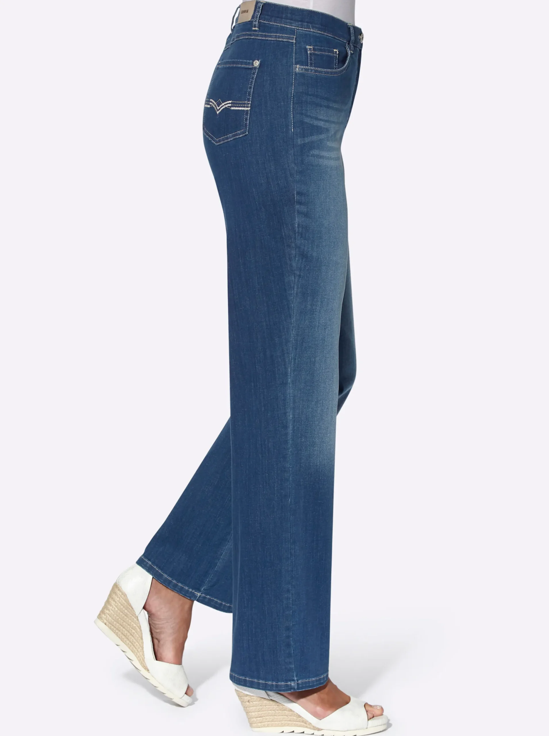 Jeans|Cosma Gerade Jeans mit Stickerei blue-stone-washed