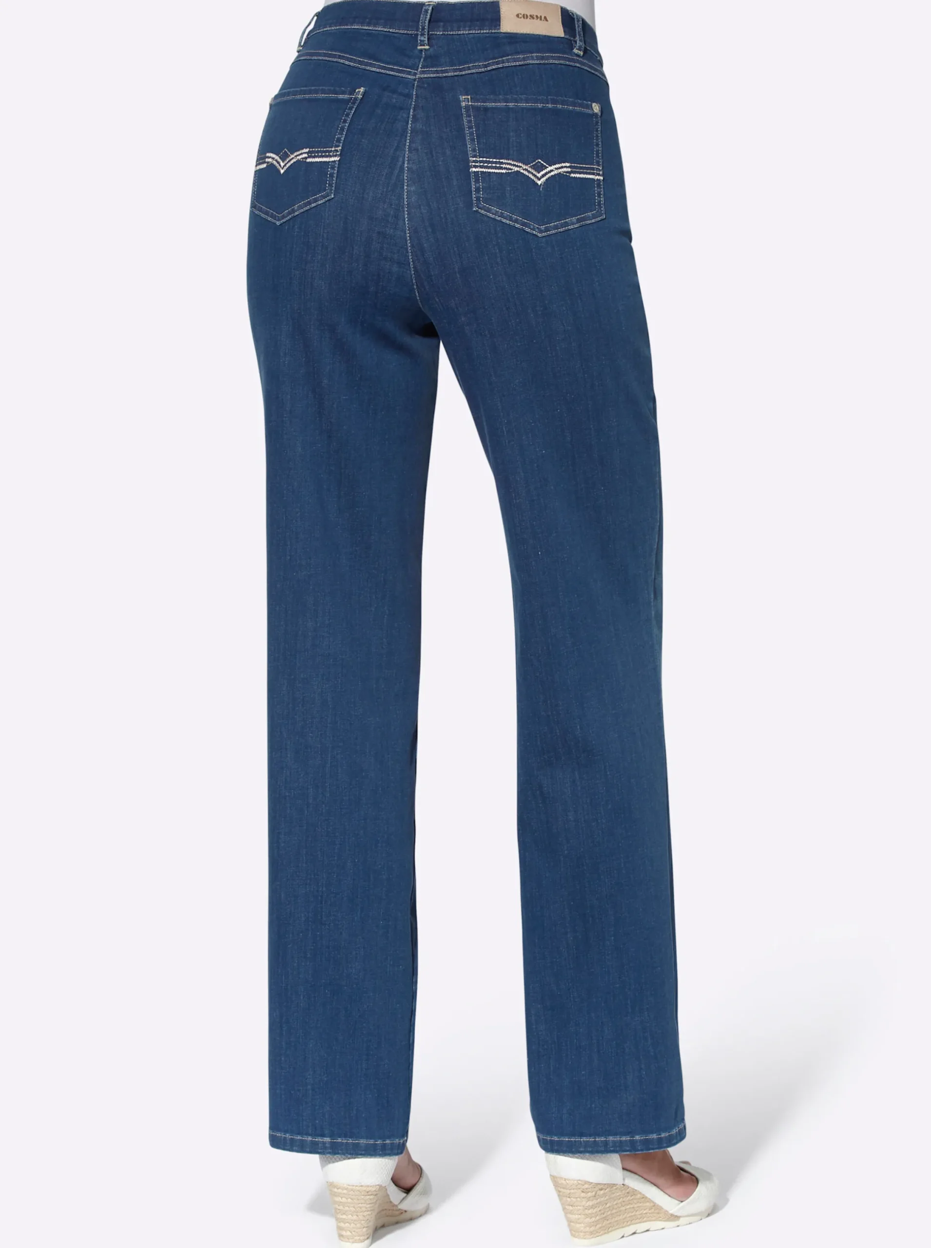 Jeans|Cosma Gerade Jeans mit Stickerei blue-stone-washed