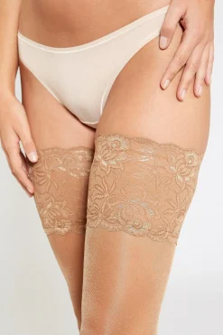 Strümpfe & Socken|Vivance Halterlose Feinstrümpfe perle