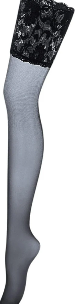 Strümpfe & Socken|Vivance Halterlose Feinstrümpfe schwarz,weiß