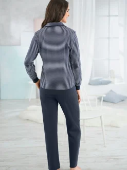 Homewear|Homewear| Hausanzug marine-gestreift