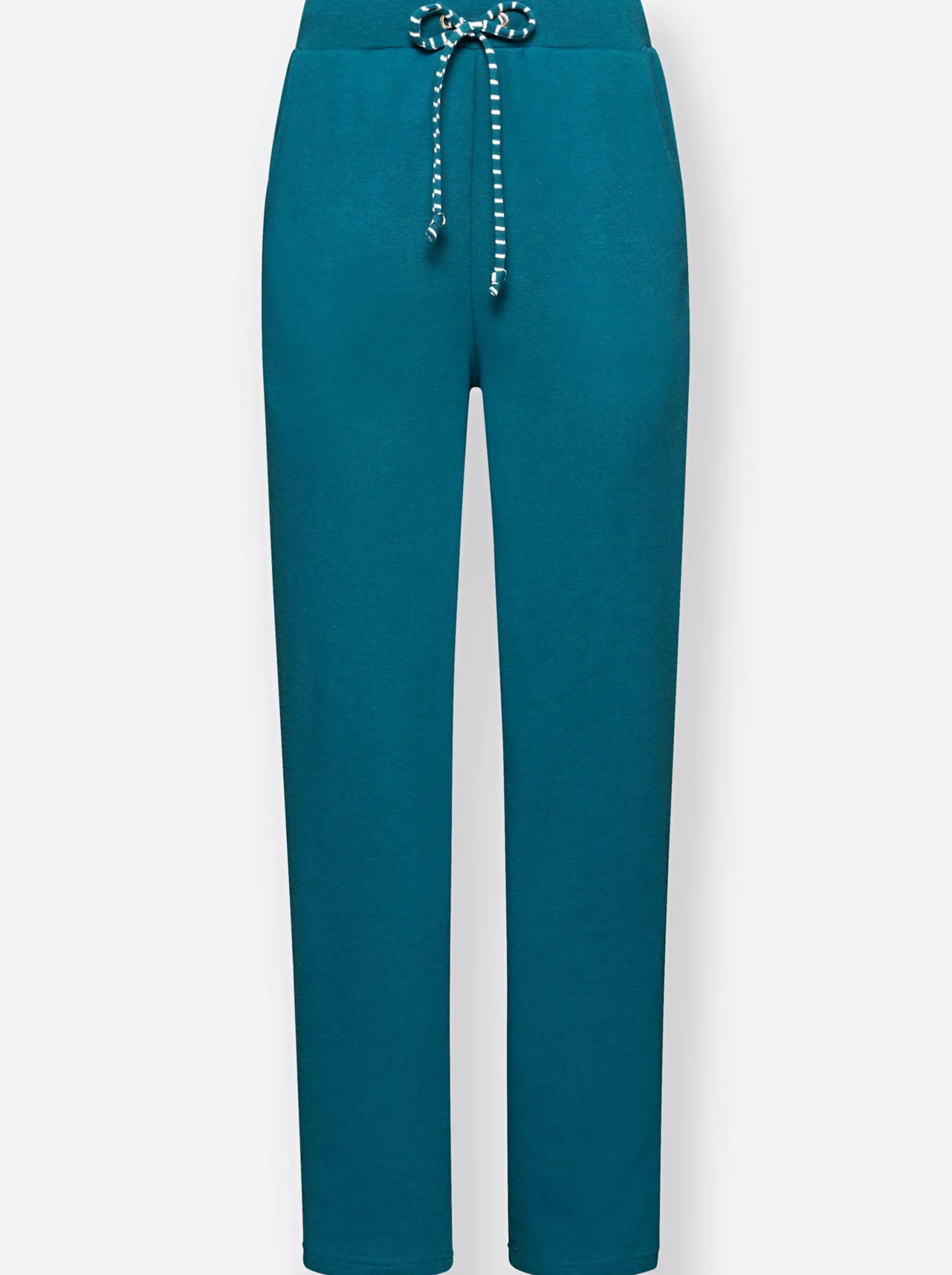 Homewear|Homewear| Hausanzug petrol-gestreift